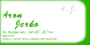 aron jerko business card